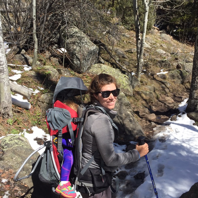 hiking with a kid carrier