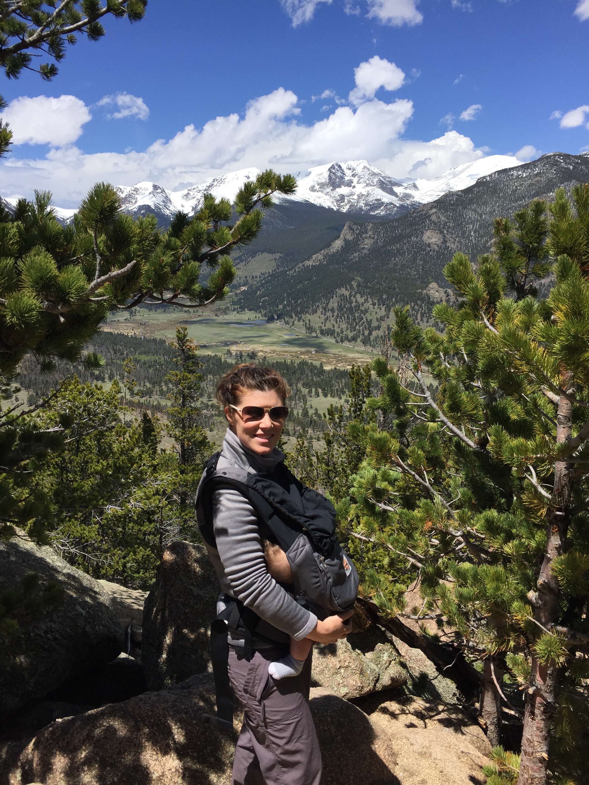 Hiking with a baby in the mountains