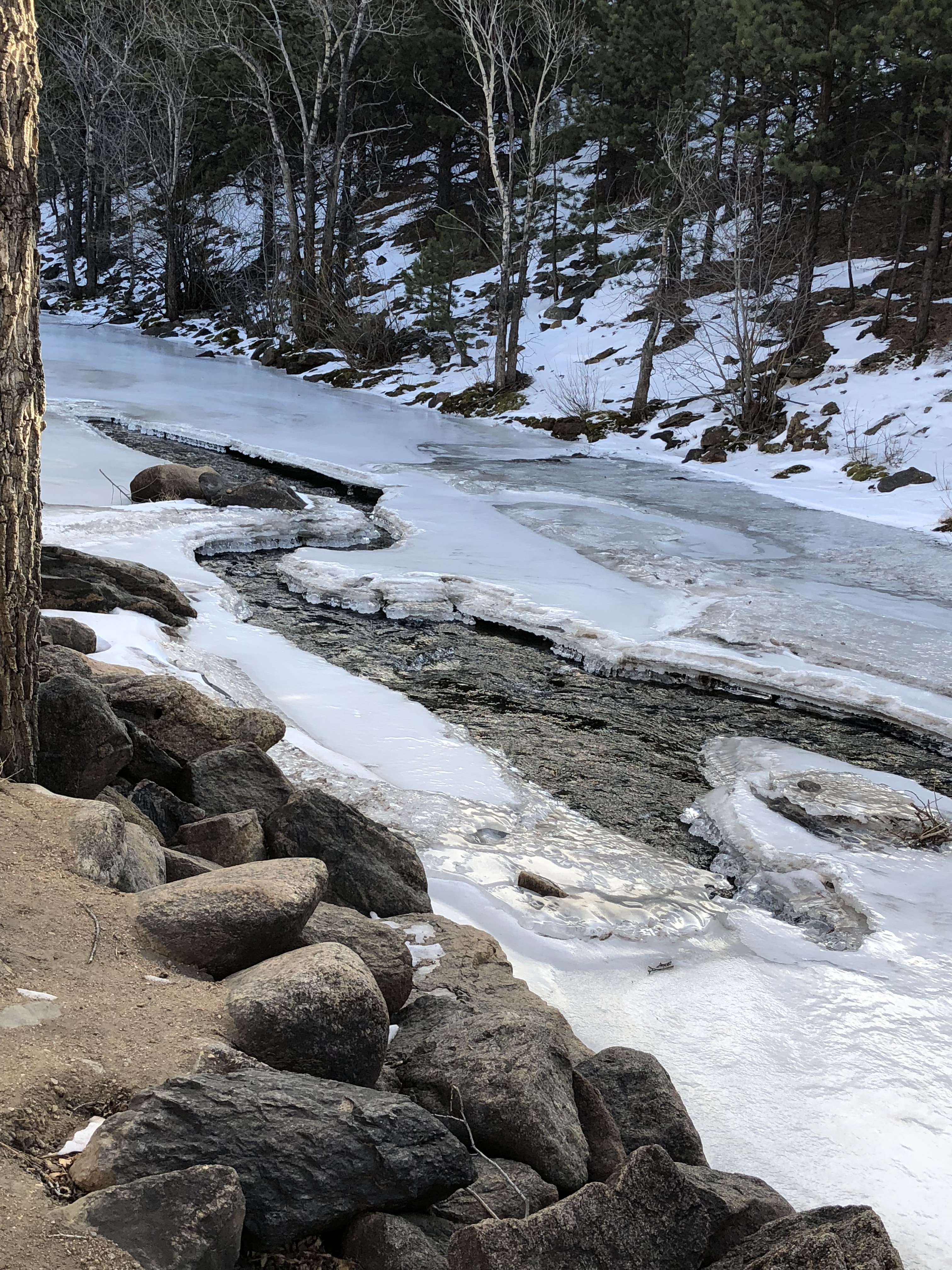 Big Thompson River frozen