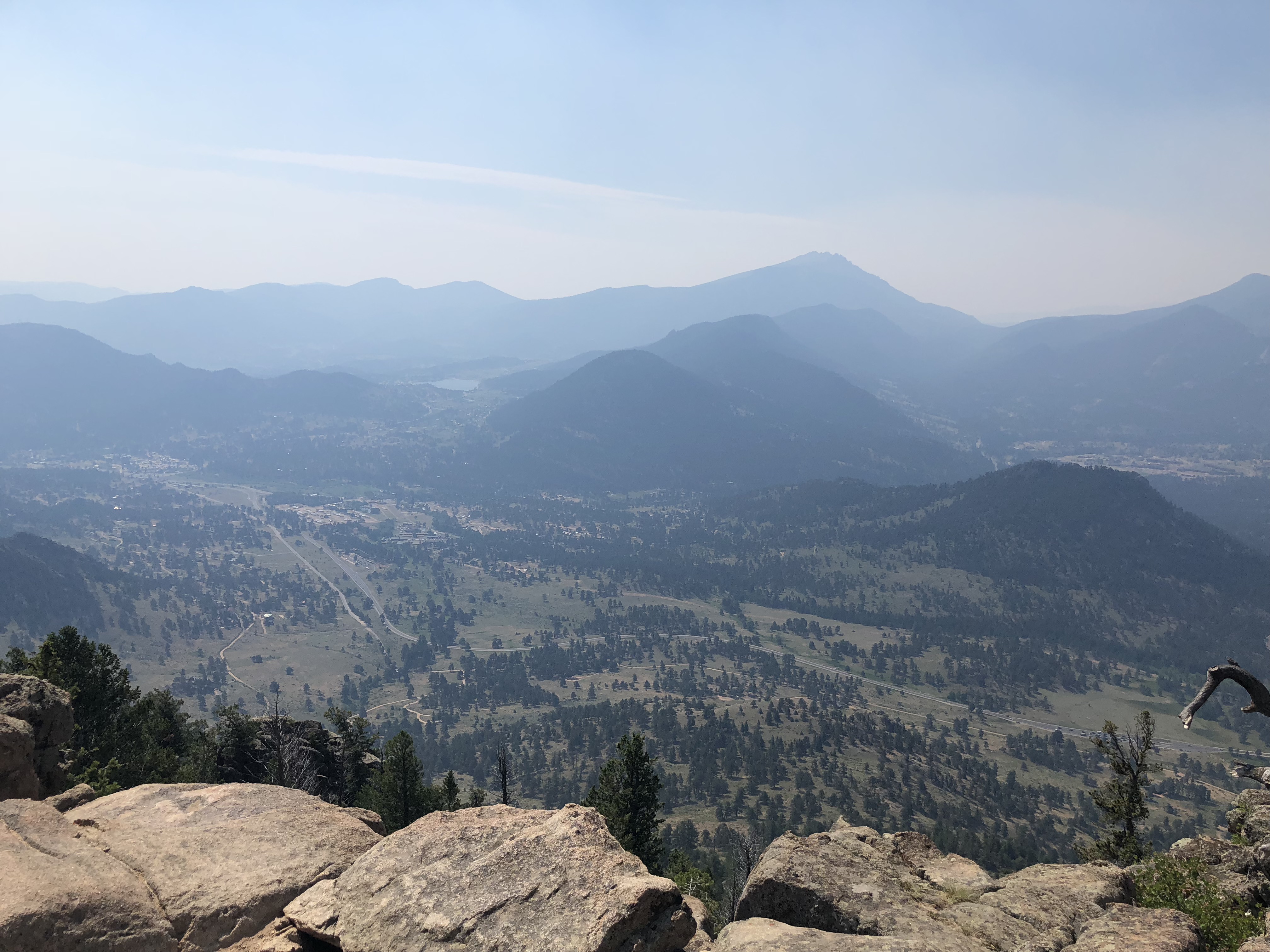 Hazy Skies from Forest Fires in Grand Lake CO