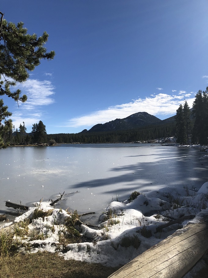 sprague lake half frozen
