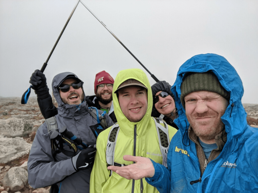 Clouds quickly rolled back in at the top