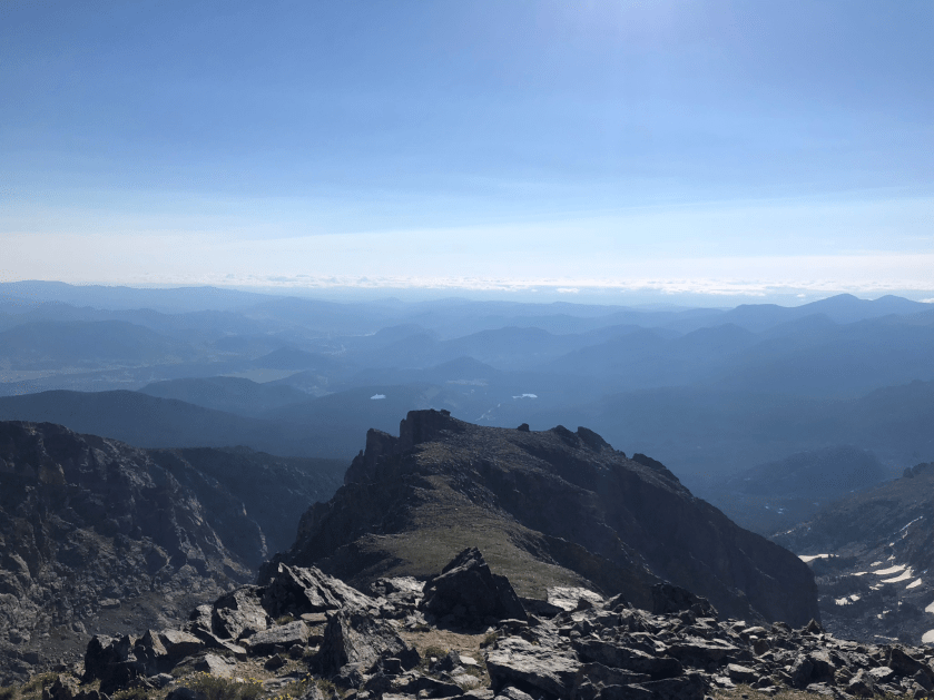 Summit of Hallet on a clear day