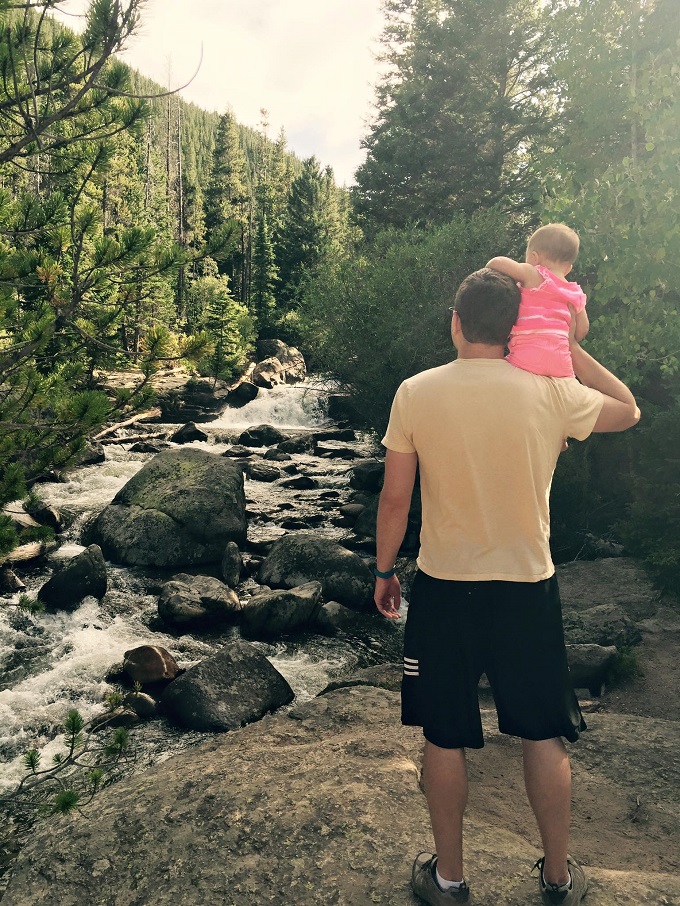 View of Copeland Falls in Rocky Mountain National Park's Wild Basin Area