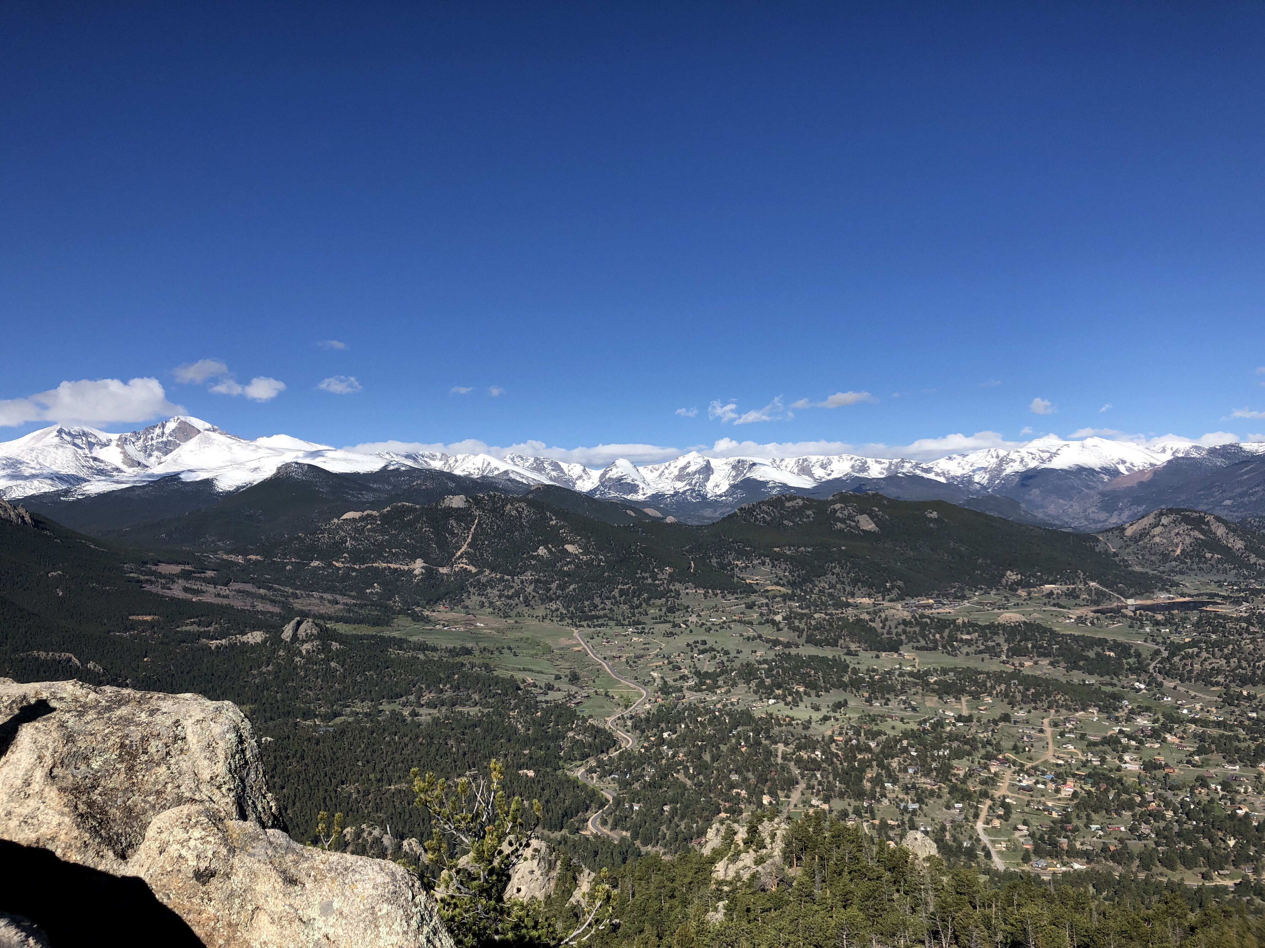 great views at summit of kruger rock trail in hermit park near estes park colorado