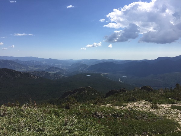 Looking down at Bierstadt Lake