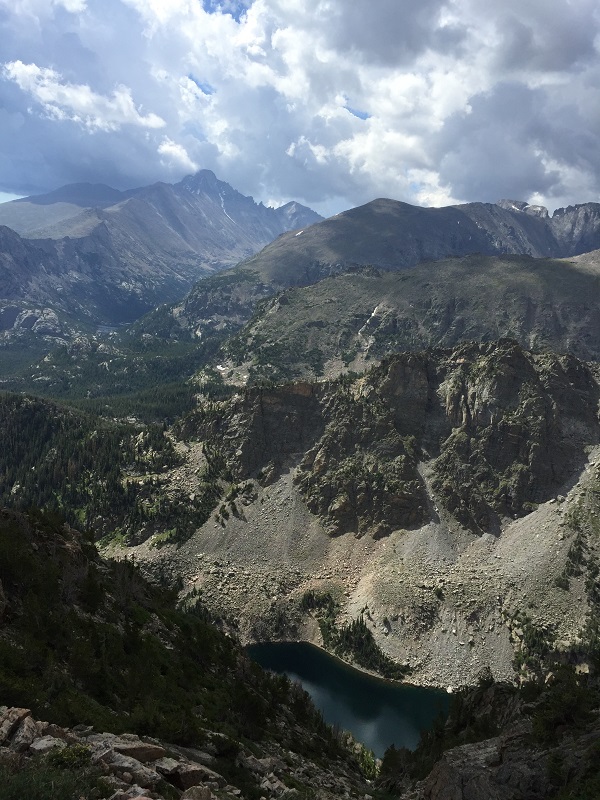 Looking down at Emerald Lake 