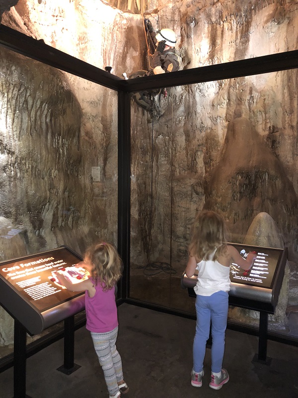 cave exhibit at Hobbs State Park visitor center
