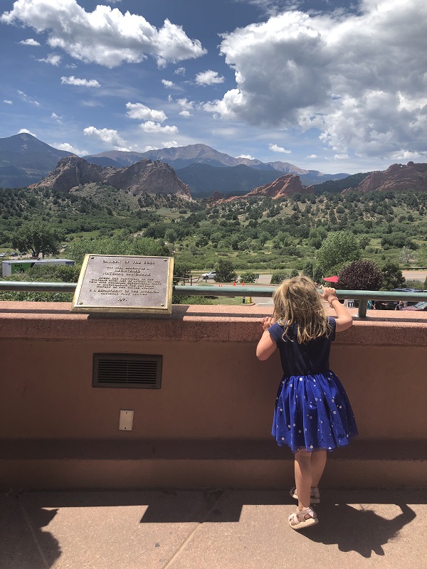 Views of Pikes Peak from Garden of the Gods Visitor Center