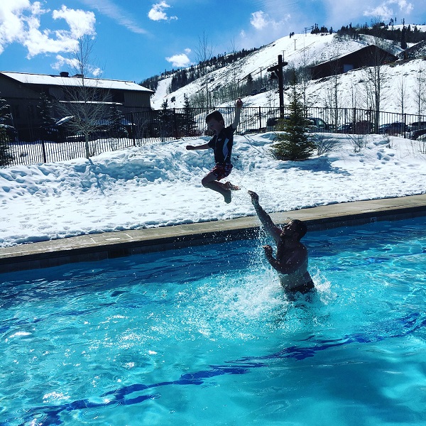 Heated swimming pool in Granby, Colorado