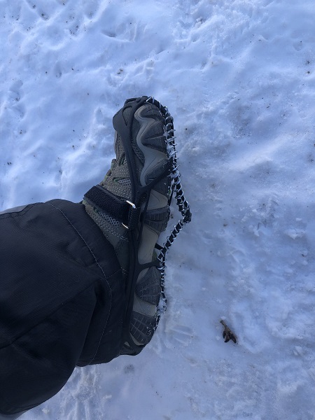 Yaktraxs help with traction in the snow