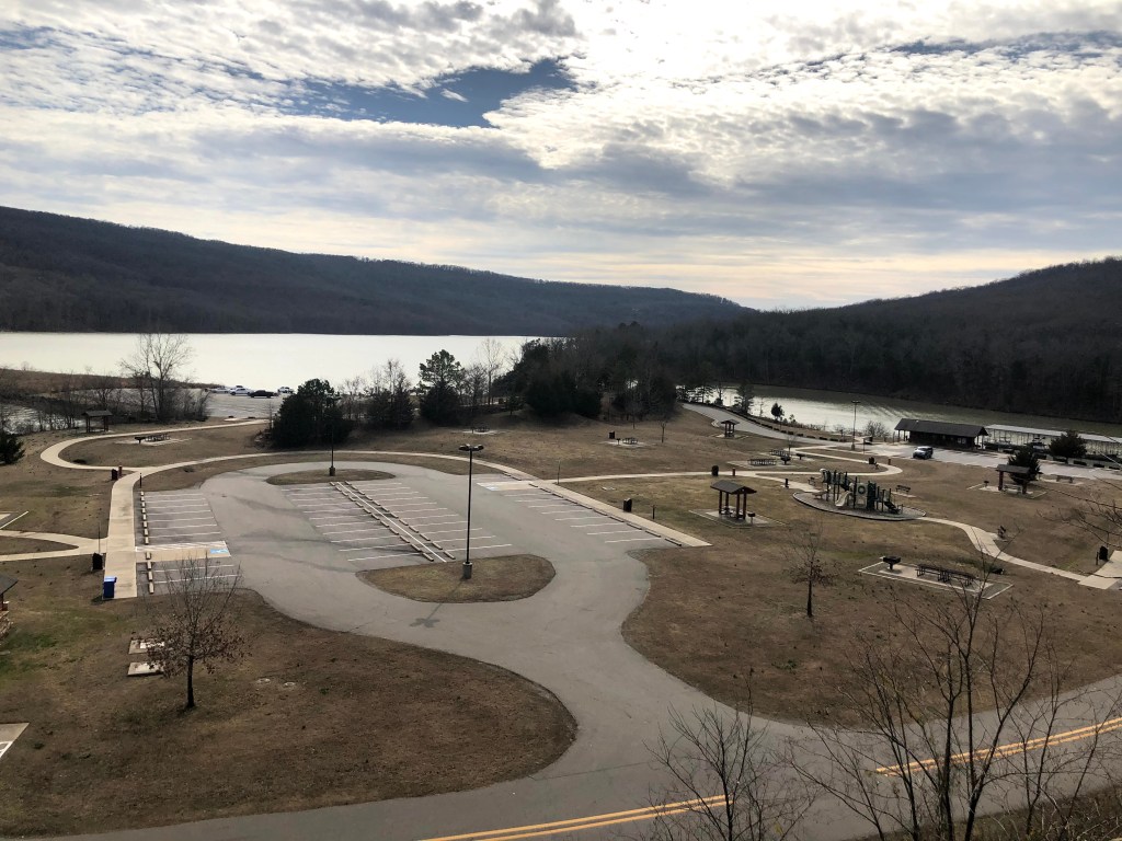 Day use amenities at Lake Fort Smith State Park in Arkansas