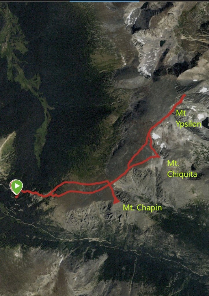 CCY Route in Rocky Mountain National Park. Colorado.